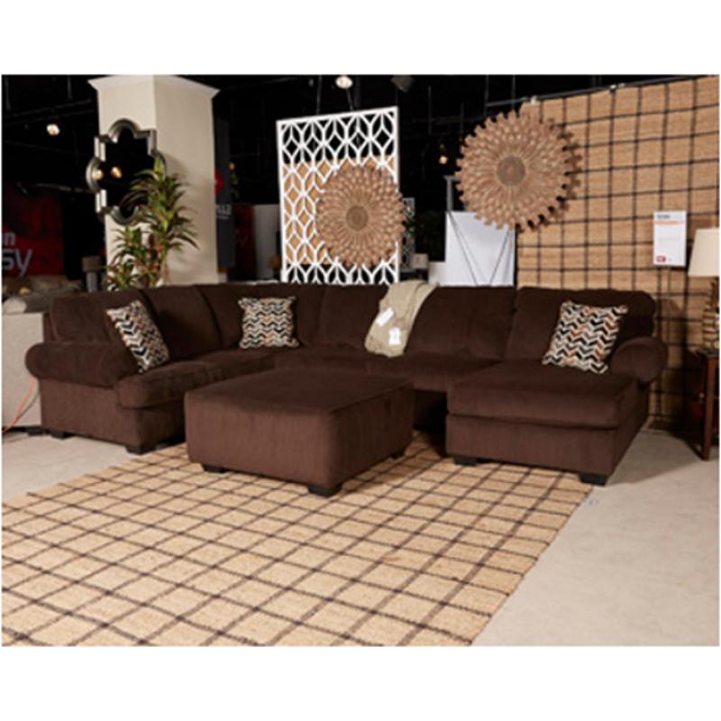 7250134 Ashley Furniture Jinllingsly Chocolate Armless Loveseat