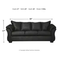 7500838 Ashley Furniture Darcy - Black Living Room Furniture Sofa