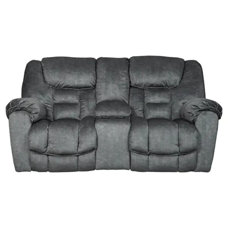 7690294 Ashley Furniture Capehorn - Granite Dbl Reclining Loveseat W/console