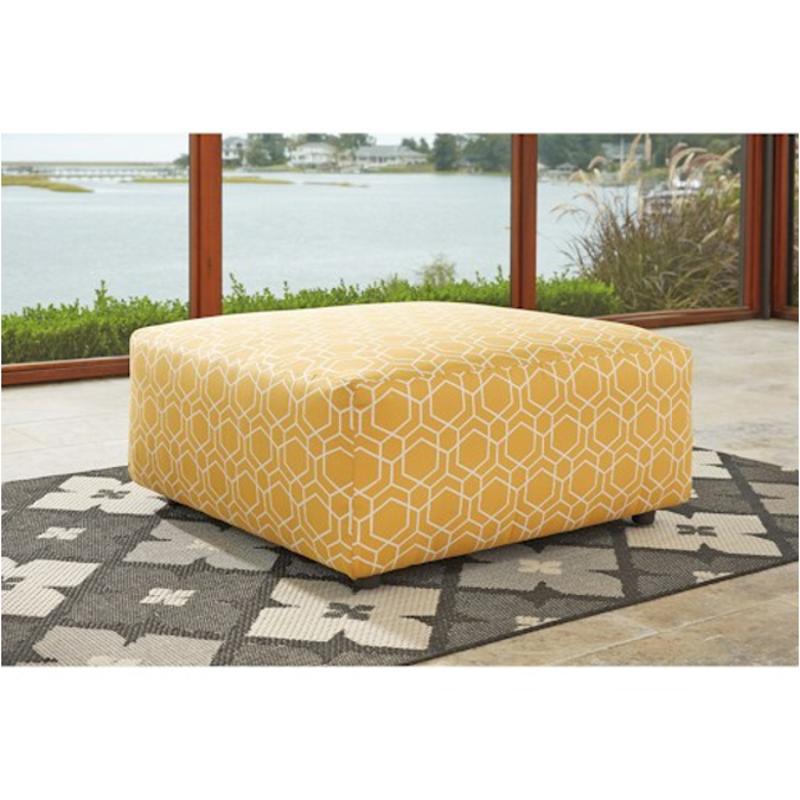 9470208 Ashley Furniture Ayanna Nuvella - Gold Living Room Furniture Ottoman
