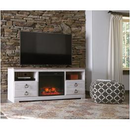 W267-68 Ashley Furniture Willowton - Whitewash Home Entertainment Furniture Tv Console