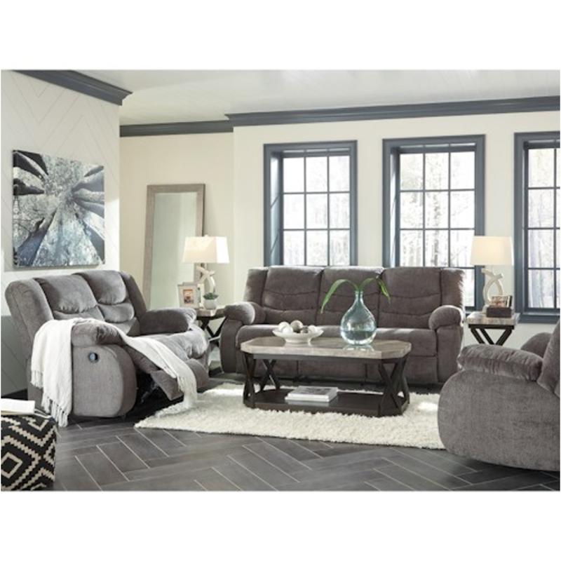 9860688 Ashley Furniture Tulen Gray, 3 Piece Reclining Living Room Set Ashley Furniture