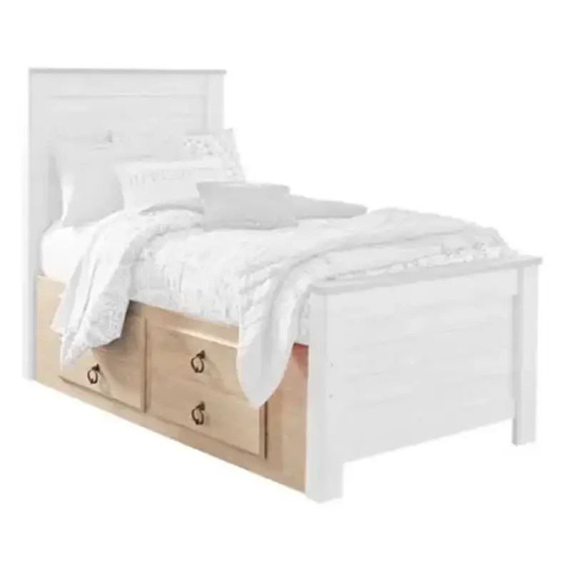 B267-50 Ashley Furniture Willowton - Whitewash Bed