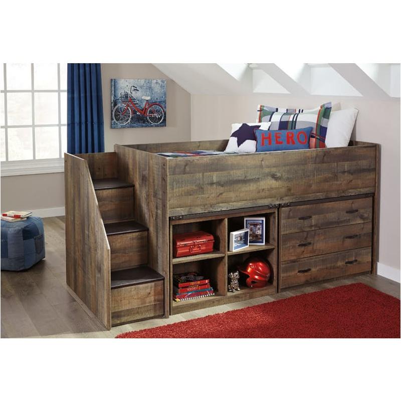 B446 68t Ashley Furniture Twin Loft Bed, Staircase Twin Loft Bed With Storage