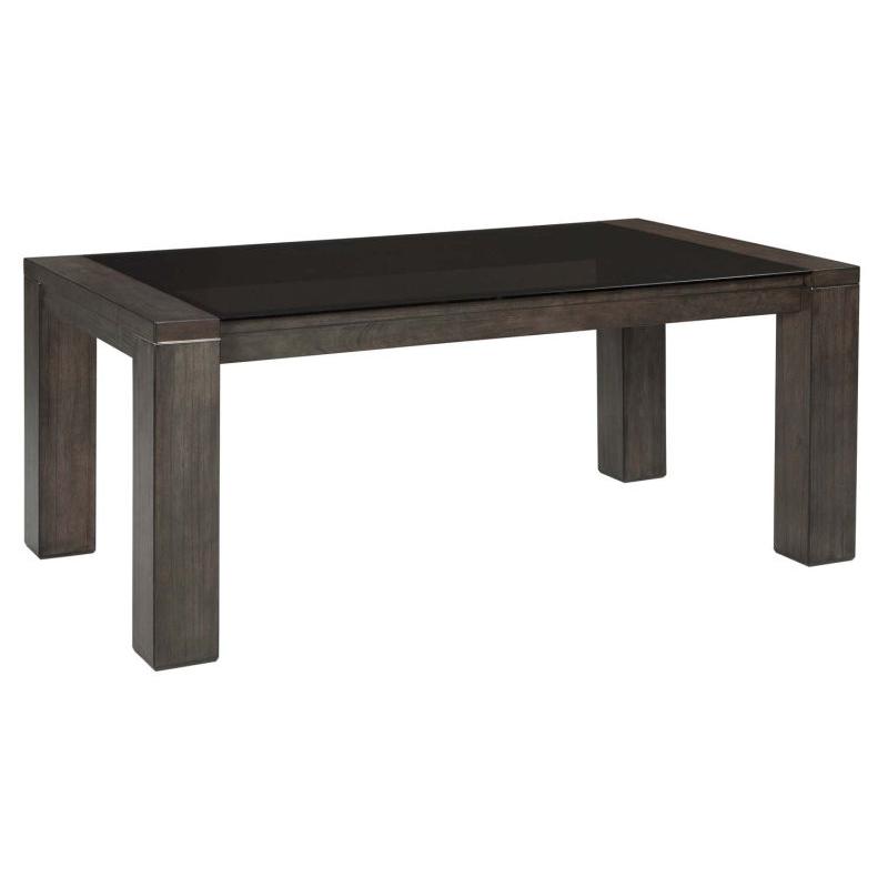 D667-25 Ashley Furniture Rectangular Dining Table With Glass Top