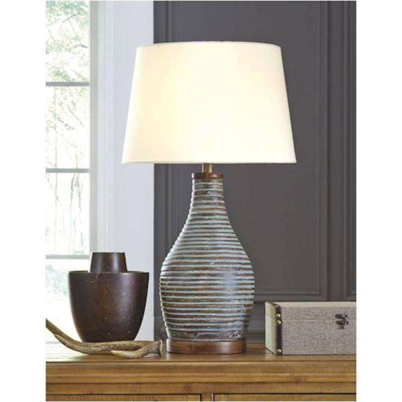 L100564 Ashley Furniture Accent Furniture Terracotta Table Lamp
