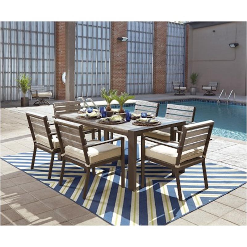 P655-625 Ashley Furniture Peachstone Outdoor Furniture Dining Table