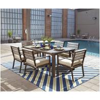 P655-625 Ashley Furniture Peachstone Outdoor Furniture Dining Table