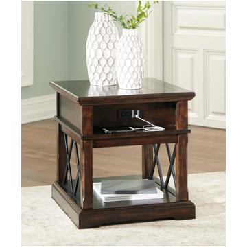 T701-3 Ashley Furniture Roddinton - Dark Brown Living Room Furniture End Table