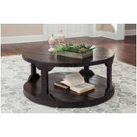 T745-8 Ashley Furniture Rogness - Rustic Brown Living Room Furniture Cocktail Table