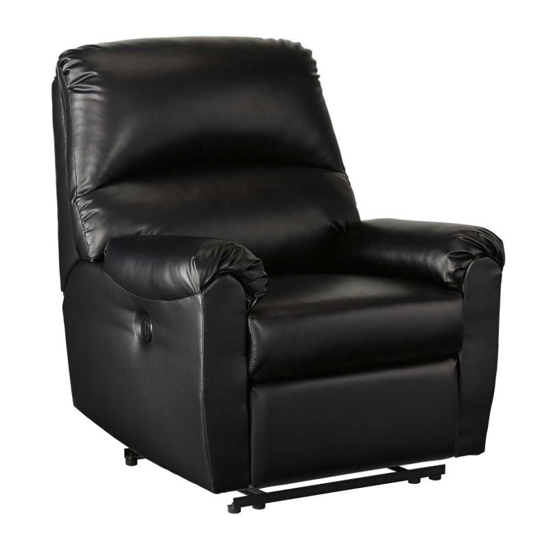 7630506 Ashley Furniture Crozier Black Power Recliner