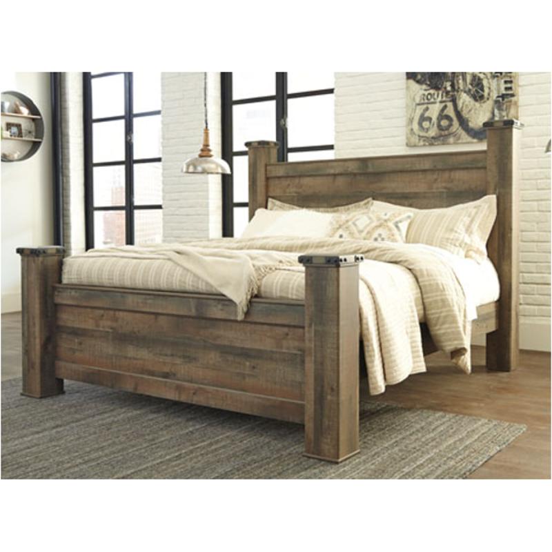 B446-68 Ashley Furniture Trinell - Brown King Poster Bed