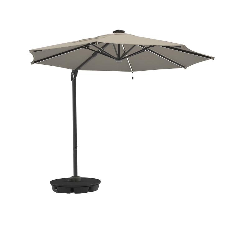 ashley furniture patio umbrella Signature Design by Laguna Heights PCP790-706 Round End Table w maintenance table charms with X Westin Outdoor 10-Ft LED Solar