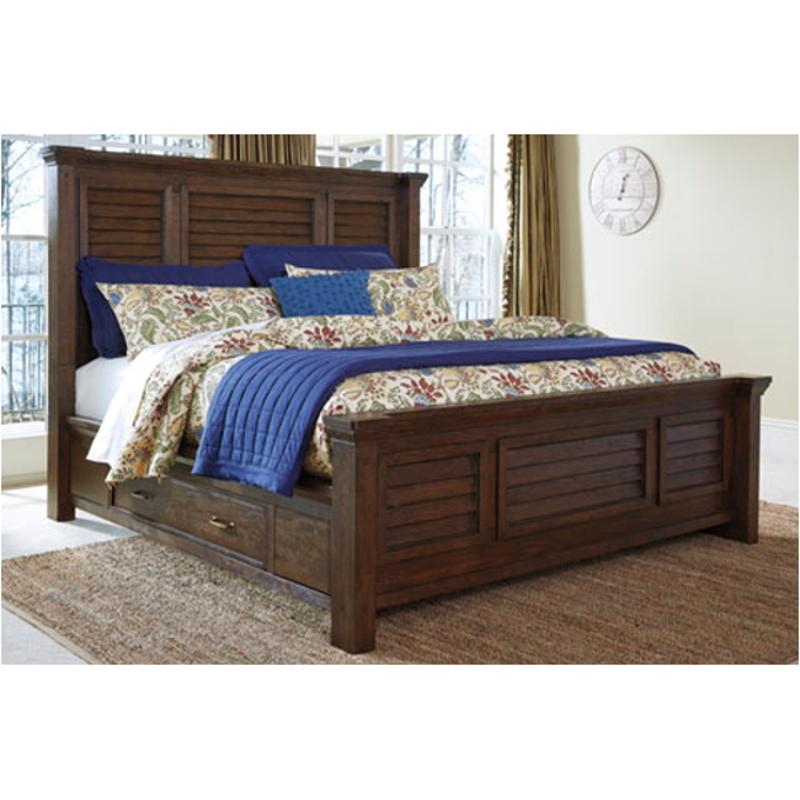 B66294s Ashley Furniture Windville Dark Brown Bed