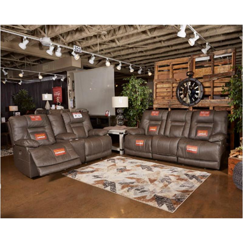 U5460218 Ashley Furniture Wurstrow, Leather Reclining Sofa With Console