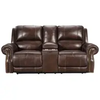 U8460418 Ashley Furniture Pwr Rec Console Loveseat/adj Headrest