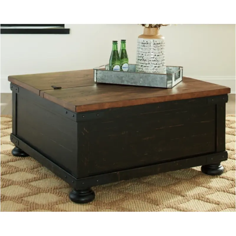 T468-00 Ashley Furniture Valebeck Square Lift Top Cocktail Table