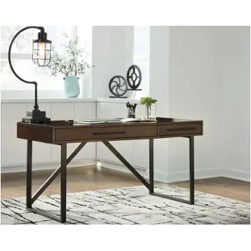 Ashley Freedan Home Office Desk - Grayish Brown