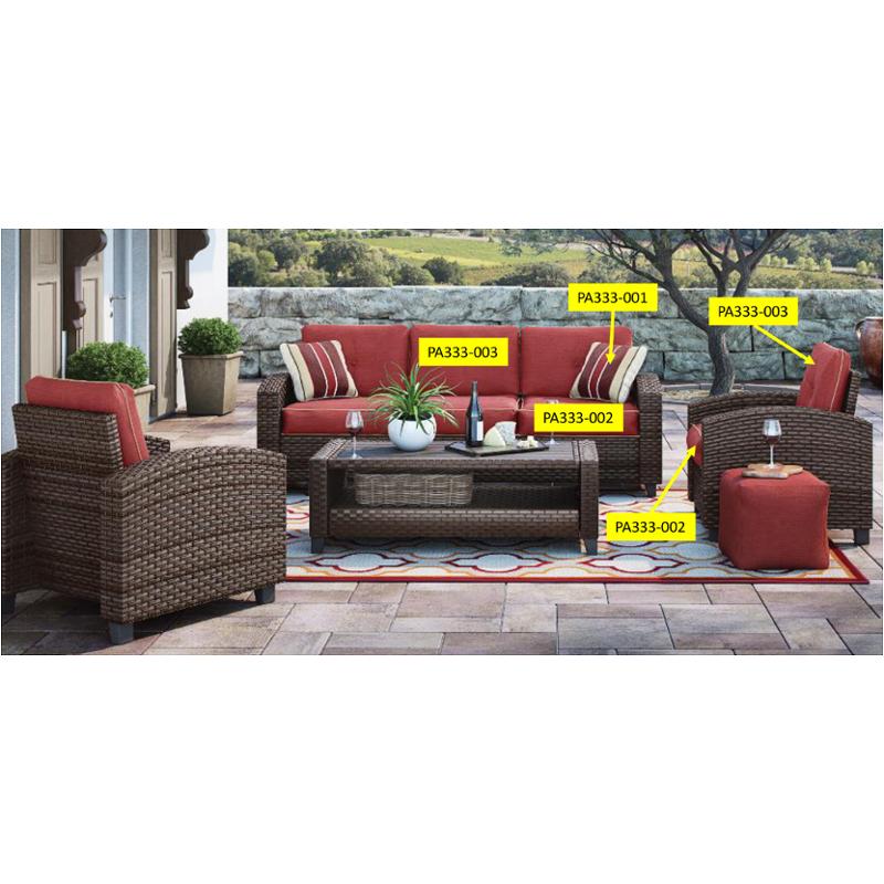 Pa333-001 Ashley Furniture Meadowtown Outdoor Furniture Patio Seating