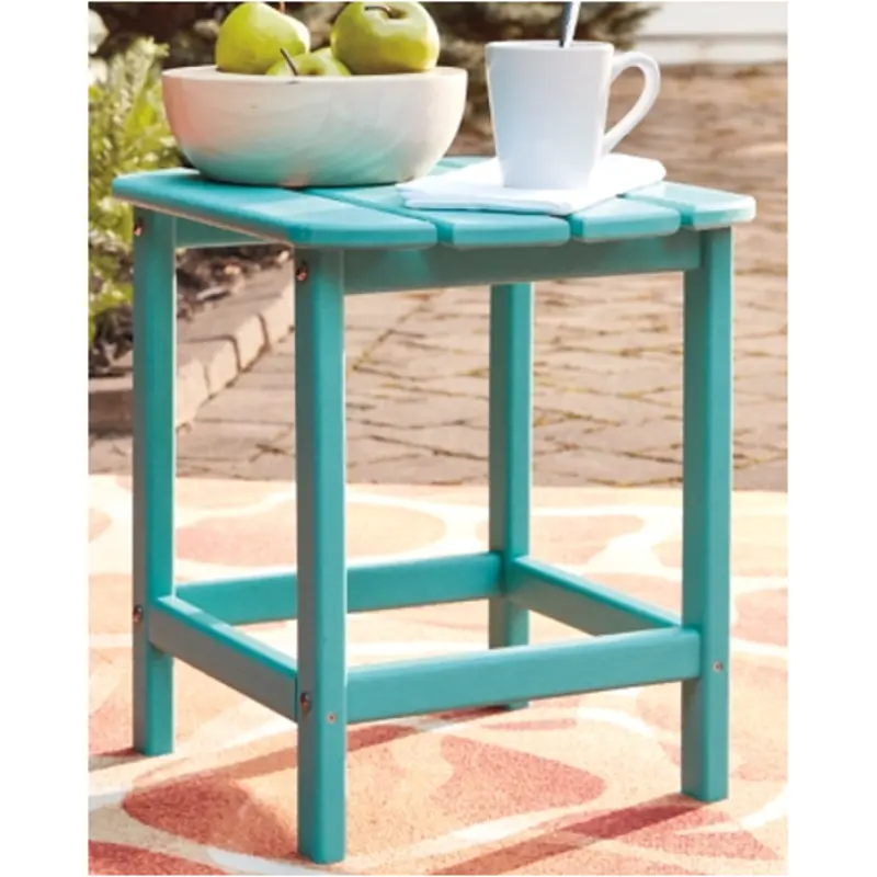 P012-703 Ashley Furniture Sundown Treasure - Turquoise Outdoor Furniture Accent Table