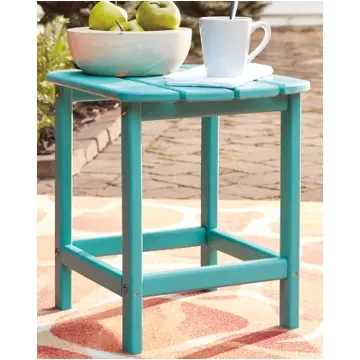 P012-703 Ashley Furniture Sundown Treasure - Turquoise Outdoor Furniture Accent Table