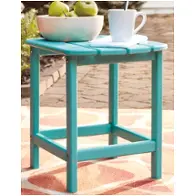 P012-703 Ashley Furniture Sundown Treasure - Turquoise Outdoor Furniture Accent Table