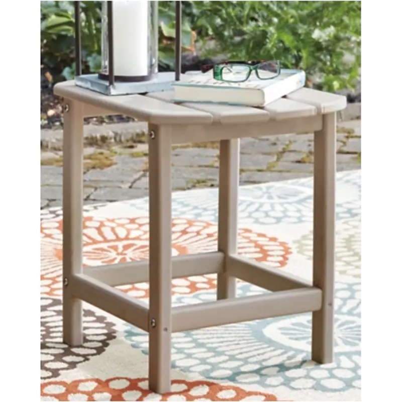 P014-703 Ashley Furniture Sundown Treasure - Grayish Brown Outdoor Furniture End Table