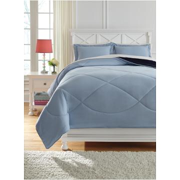 Q761023f Ashley Furniture Massey - Blue Bedding Comforter