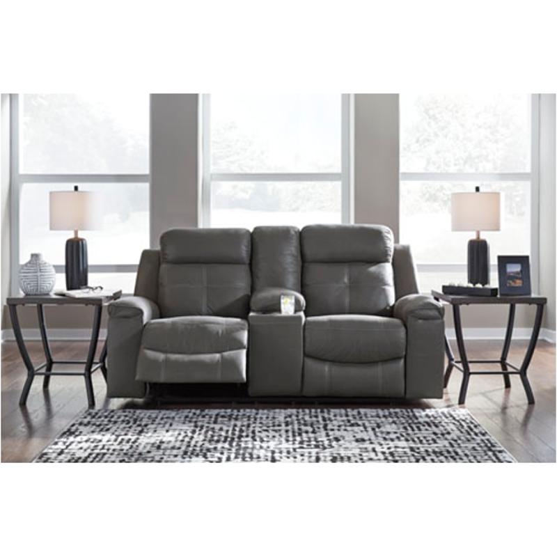 gray double recliner