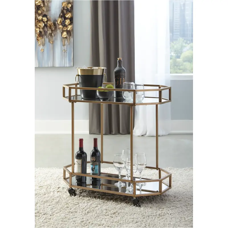 A4000102 Ashley Furniture Daymont Accent Furniture Cart