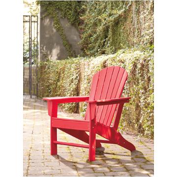 P013-898 Ashley Furniture Sundown Treasure - Red Patio And Garden Accent Chair