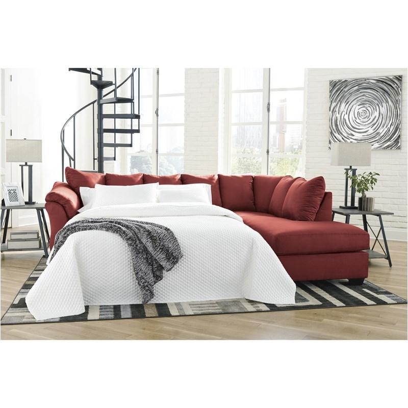 7500110 Ashley Furniture Darcy Salsa Laf Full Sofa Sleeper