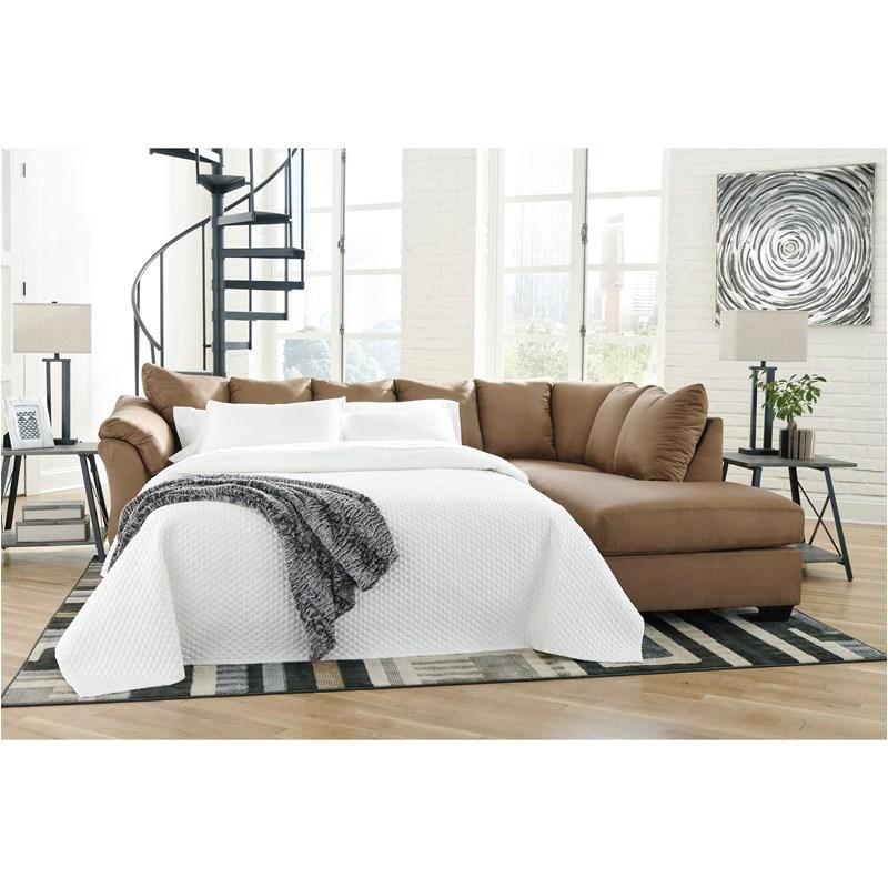 7500210 Ashley Furniture Darcy Mocha Laf Full Sofa Sleeper