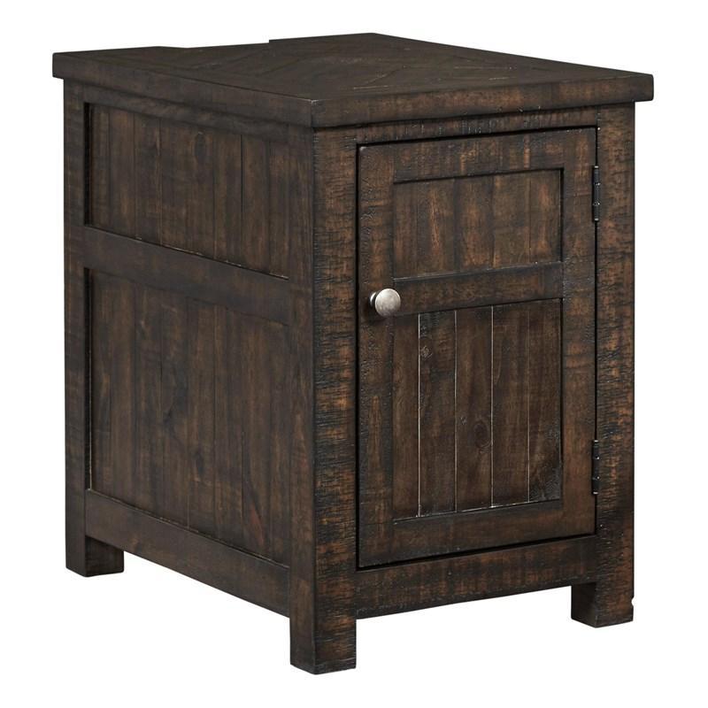 T7987 Ashley Furniture Rustic Brown Chair Side End Table