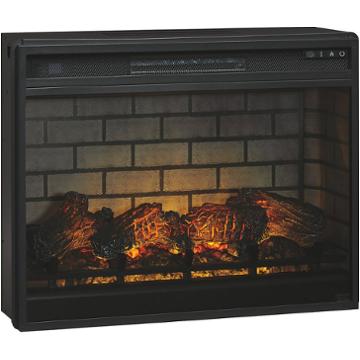 W100-121 Ashley Furniture Entertainment Accessories - Black Home Entertainment Furniture Fireplace