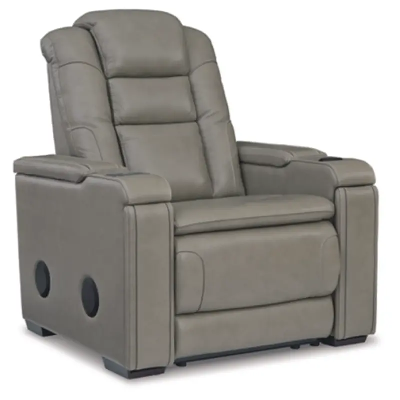 7360713 Ashley Furniture Pwr Recliner W/adj Headrest (walnut)