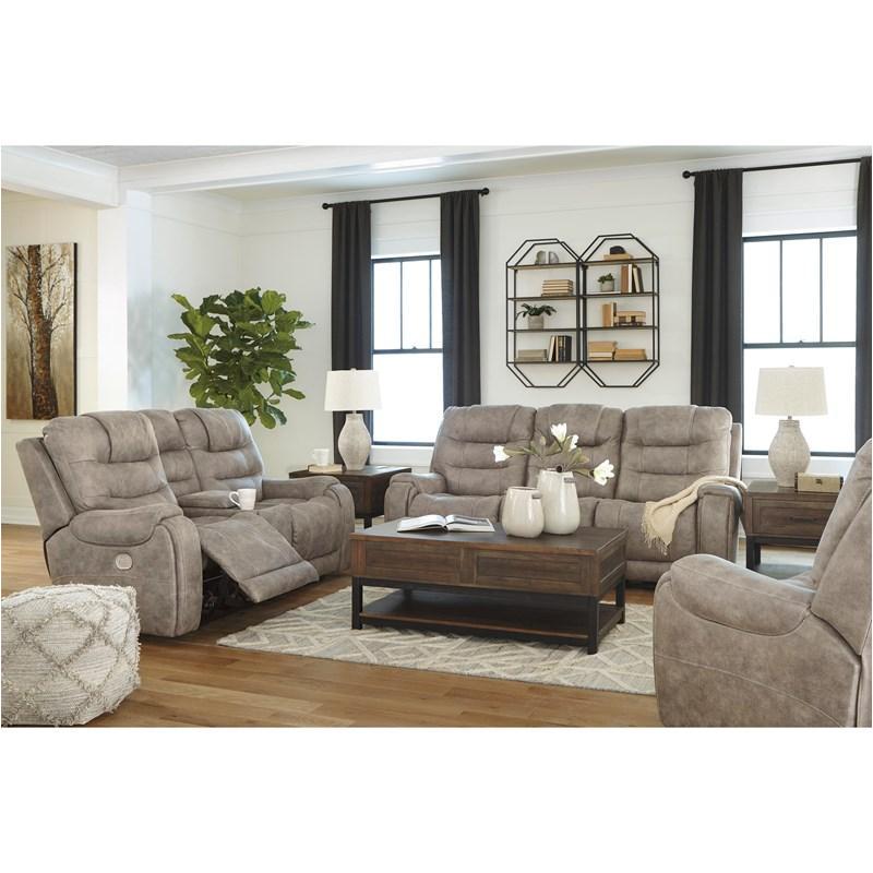 Ashley Furniture On 56 Off, Navasota Large Leather Sectional With Shape Chaise