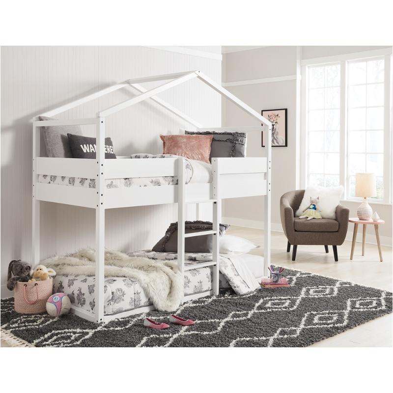 B082256f Ashley Furniture Flannibrook Twin Over Twin Loft Bed