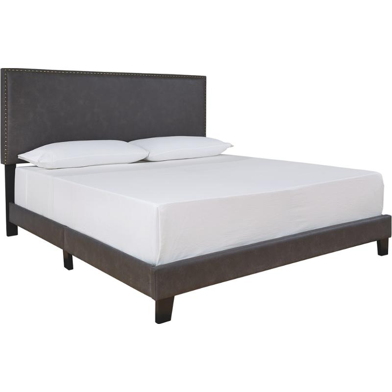 B089 381 Ashley Furniture Vintasso Bed, Upholstered Queen Bed Headboard And Footboard