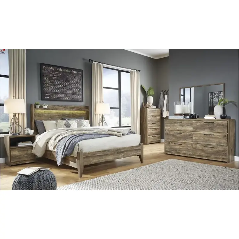 B32257 Ashley Furniture Rusthaven Queen Panel Bed