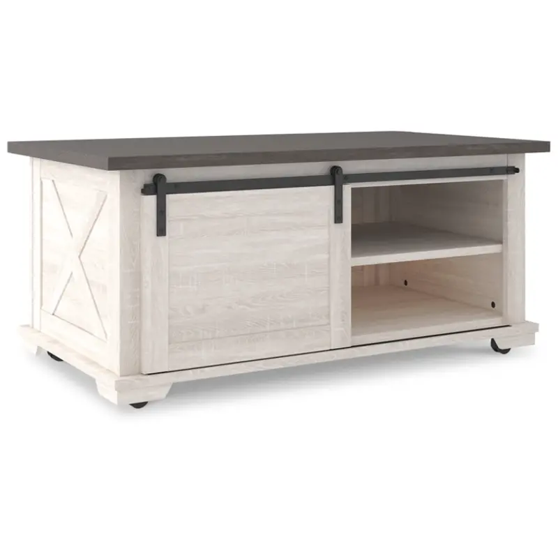 T287-1 Ashley Furniture Dorrinson Living Room Furniture Cocktail Table