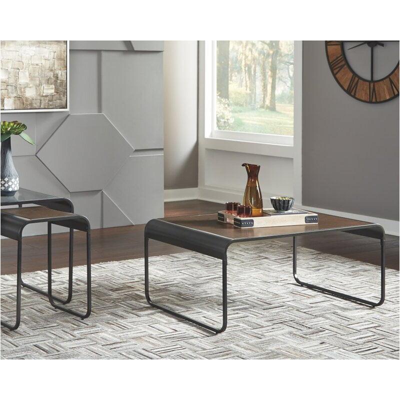 T151-13 Ashley Furniture Larzeny Living Room Furniture Occasional Table Set