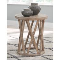 T921-6 Ashley Furniture Glasslore Round End Table