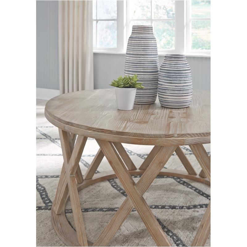 T921-8 Ashley Furniture Glasslore Round Cocktail Table