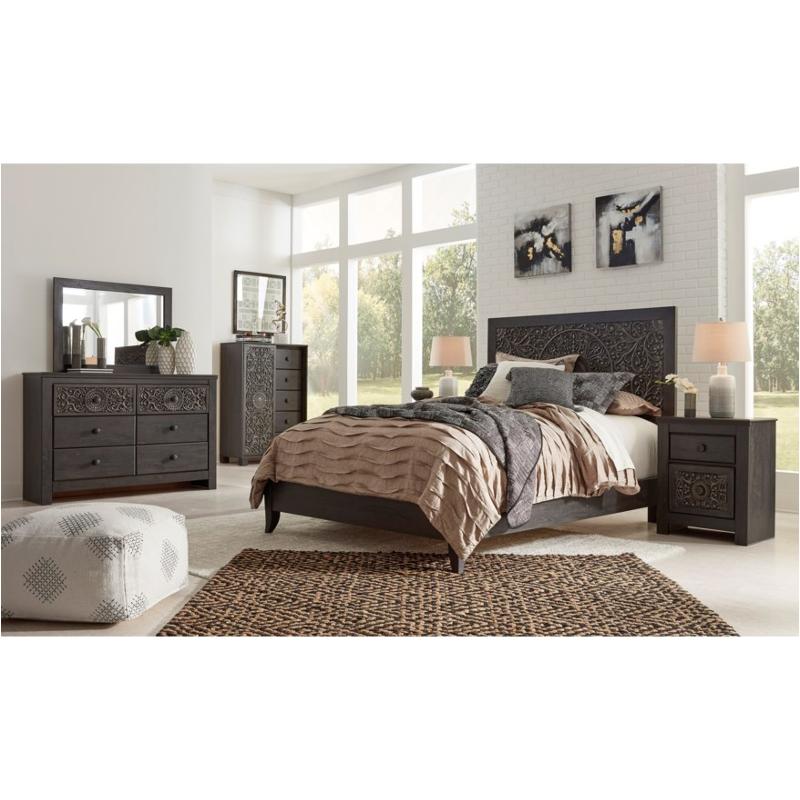 B381 57 Ashley Furniture Paxberry Black Bedroom Queen Panel Bed