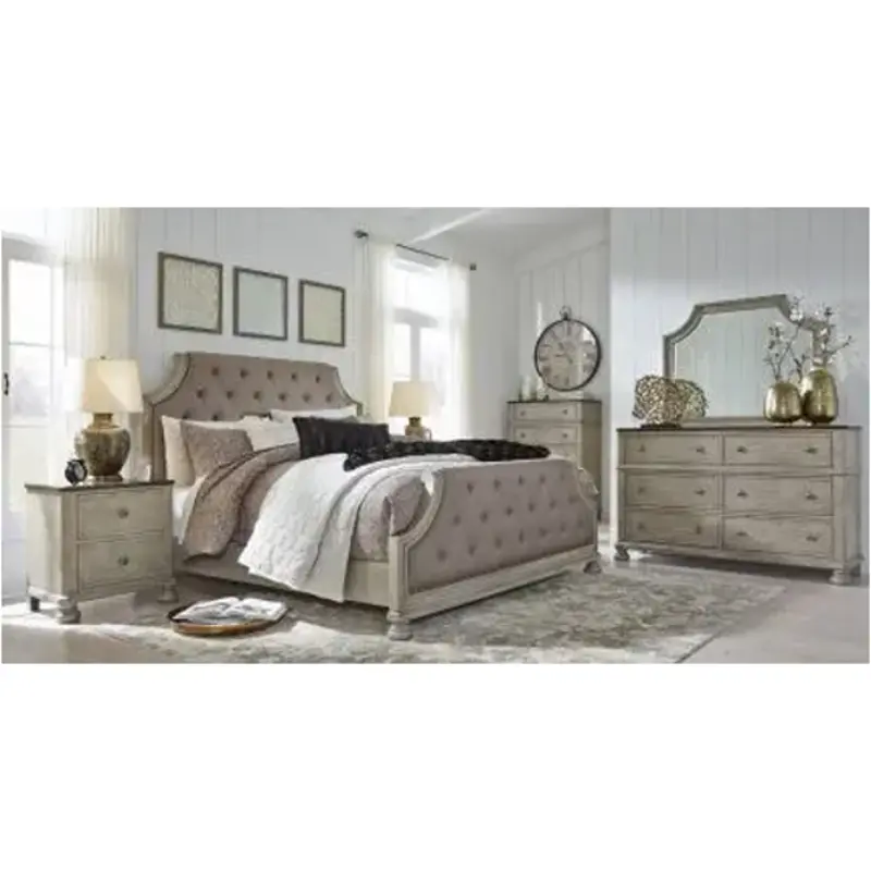 B467-58 Ashley Furniture Falkhurst King Upholstered Panel Bed