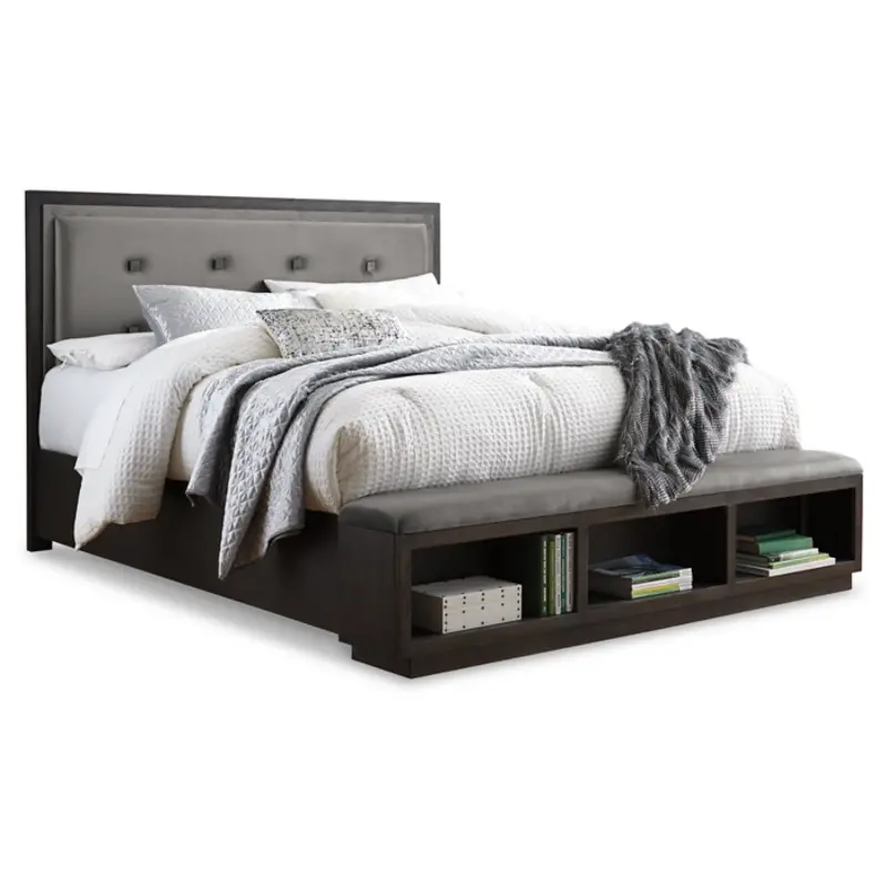 B731 57 Ashley Furniture Hyndell Queen Upholstered Panel Bed