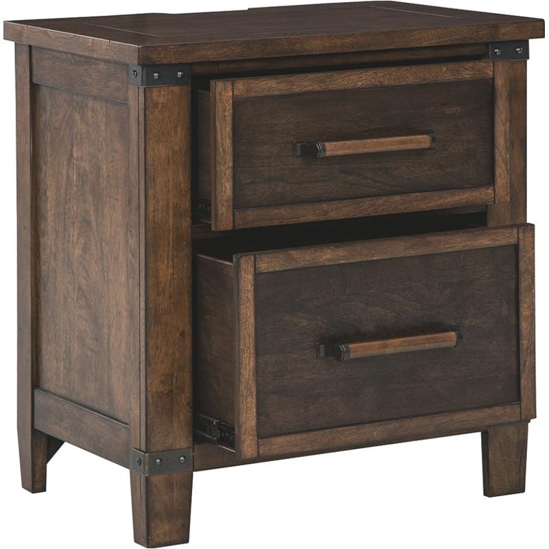 B759 92 Ashley Furniture Wyattfield Two Drawer Night Stand 