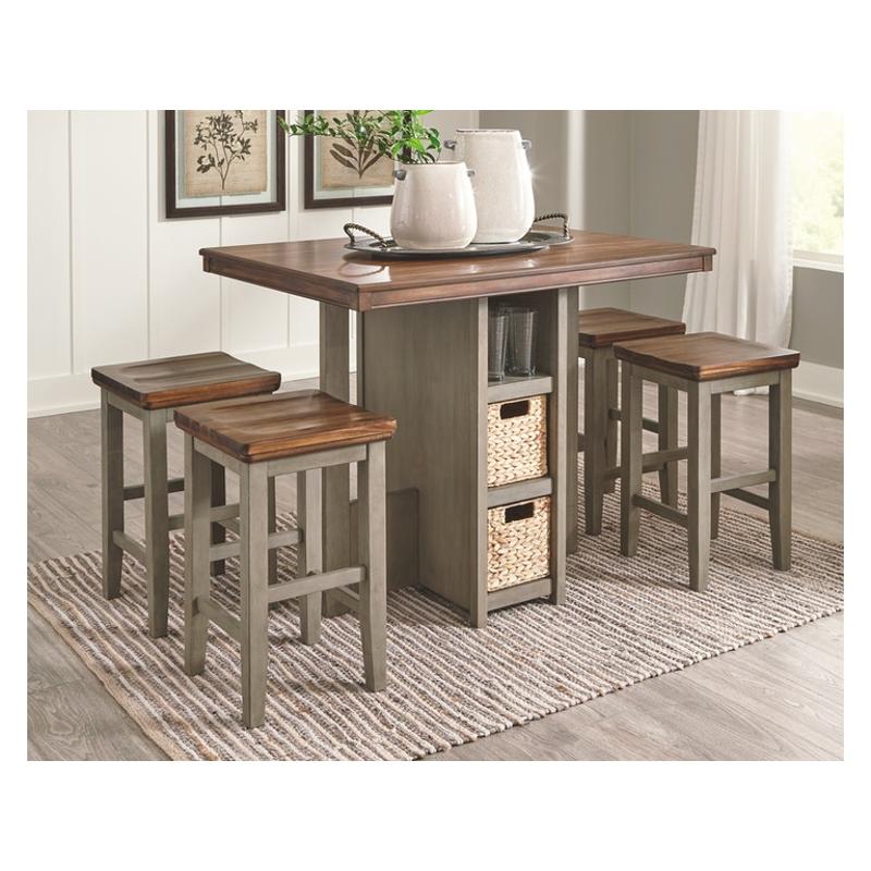 D733-223 Ashley Furniture Rectangular Dinning Counter Table Set