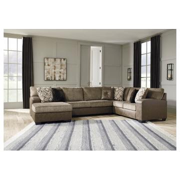 9130216 Ashley Furniture Abalone Brown Living Room Furniture Sectional